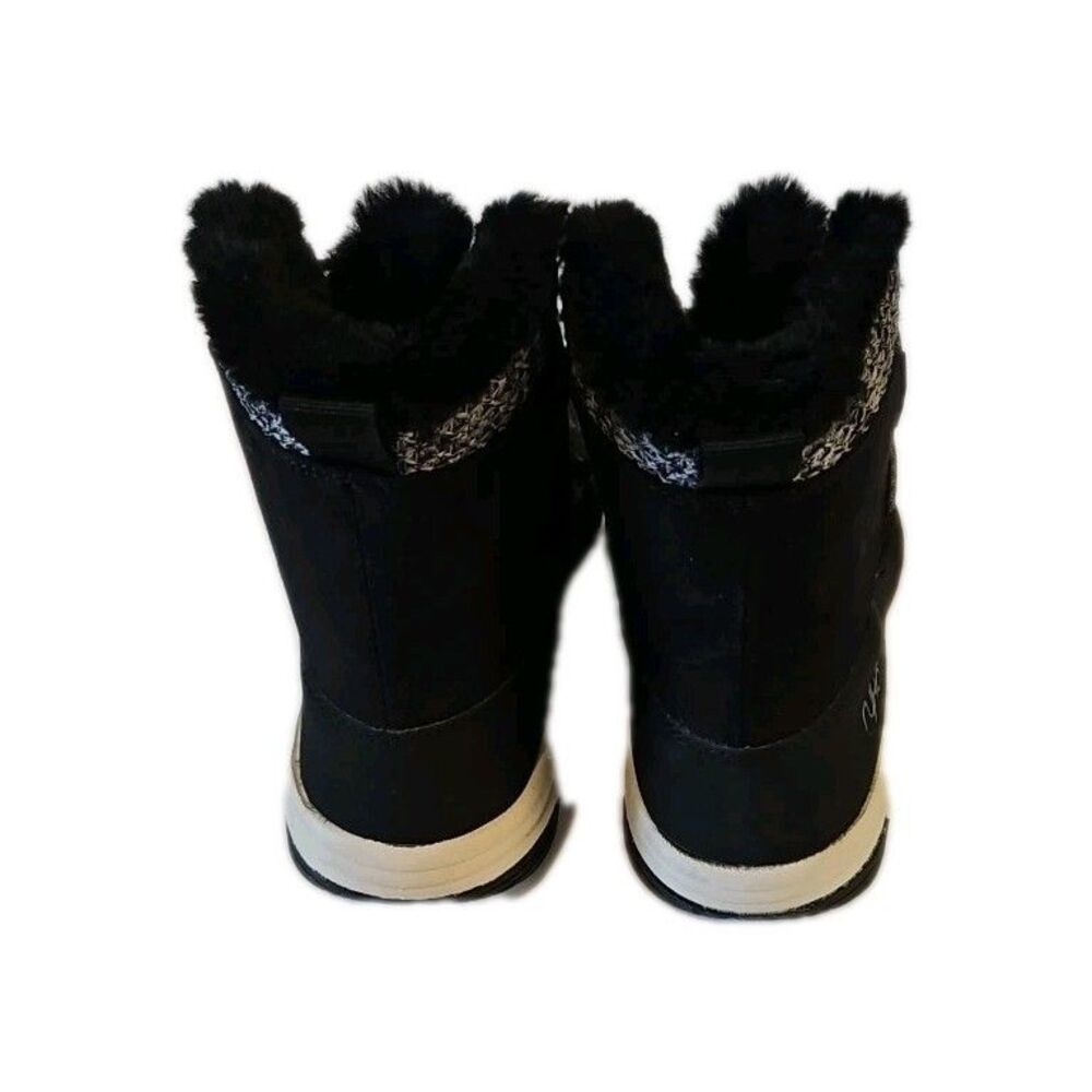 Ryka Black Faux Fur Winter Snow Ankle Boots Booties Sz 6.5 - Picture 4 of 6